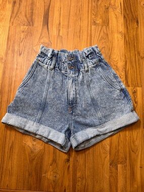 Abercrombie & Fitch Jean Shorts Women’s 26 80’s Paperbag Ultra High Rise